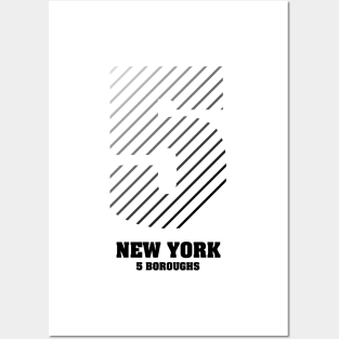 5 New York Boroughs Posters and Art